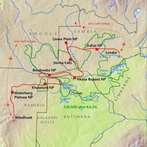 nachhaltige Expedition durch Namibia und Sambia