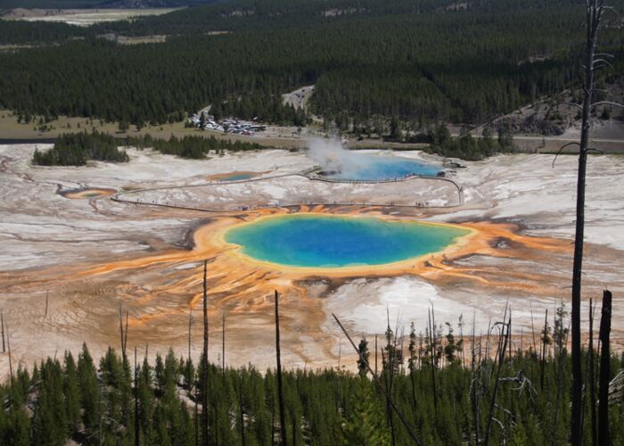 Im Yellowstone Nationalpark kann man den Vulkanismus noch erleben