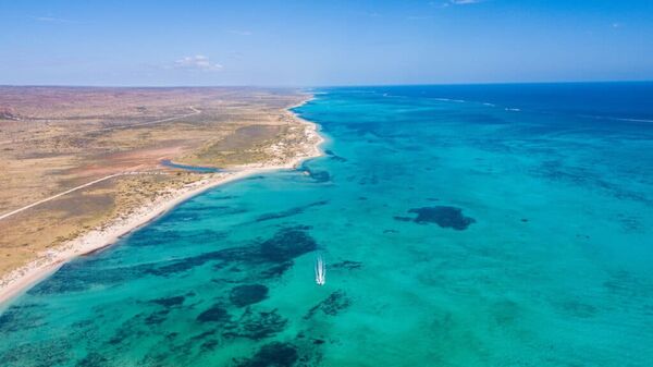 Luftaufnahme vom Ningaloo Reef in Westaustralien.