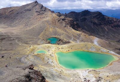 Die Vulkanlandschaft auf dem Tongariro-Trekkingweg ist beeindruckend