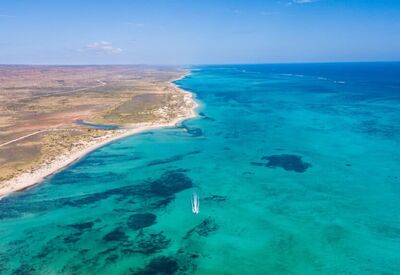 Luftaufnahme vom Ningaloo Reef in Westaustralien.