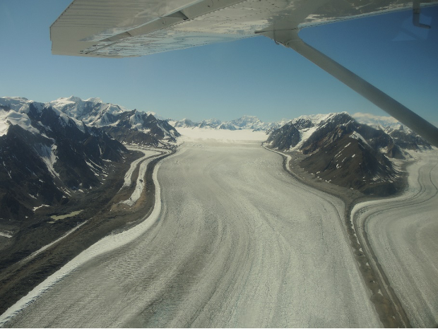 Highlight ist ein Rundflug über den Kluane Gletscher