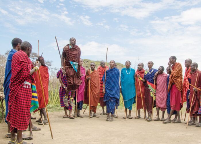 Begegnung mit den Massai auf der Tanzania Safari am Lake Natron