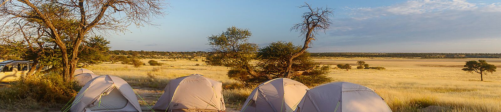 Bei der Botswana-Rundreise übernachten wir in Zeltlagern inmitten der Nationalparks