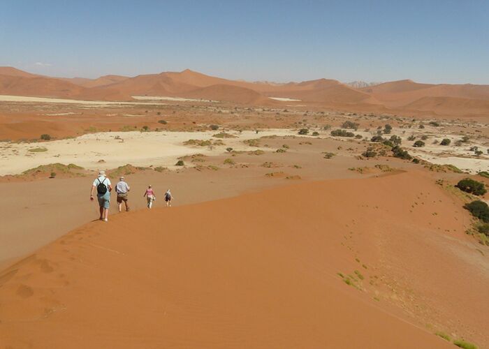 Geführte Dünenwanderung im Sossusvlei Gebiet Namibias