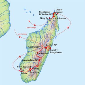 Madagaskar Karte