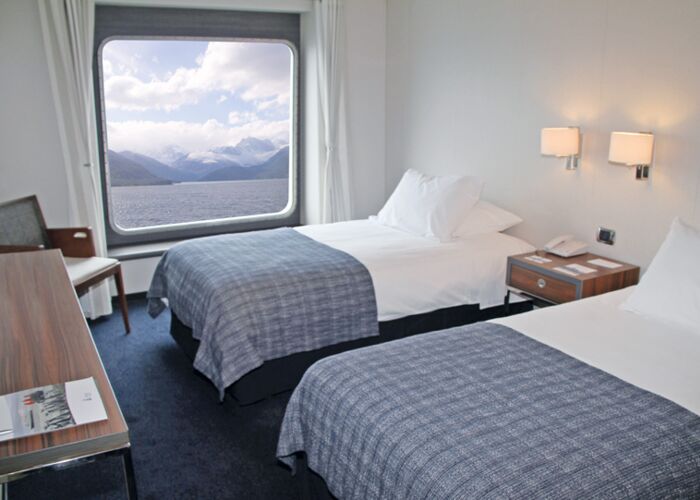 Übernachtung auf dem Stella Australis Kreuzfahrtschiff in Patagonien