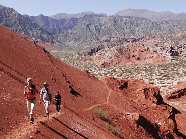 Die Quebrada Humahuaca ist eine bekannte Schlucht in Argentinien bei Salvador de Jujuy