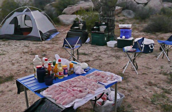 Nahe Bahia Los Angeles geniessen wir ein Picknick mitten in der Natur