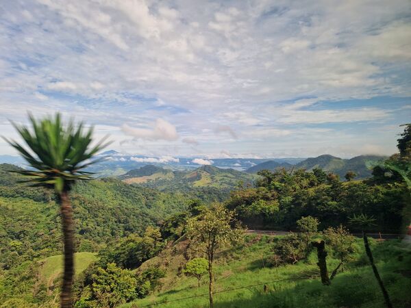 Panoramablick auf Monteverde während unserer Reise durch Costa Rica.