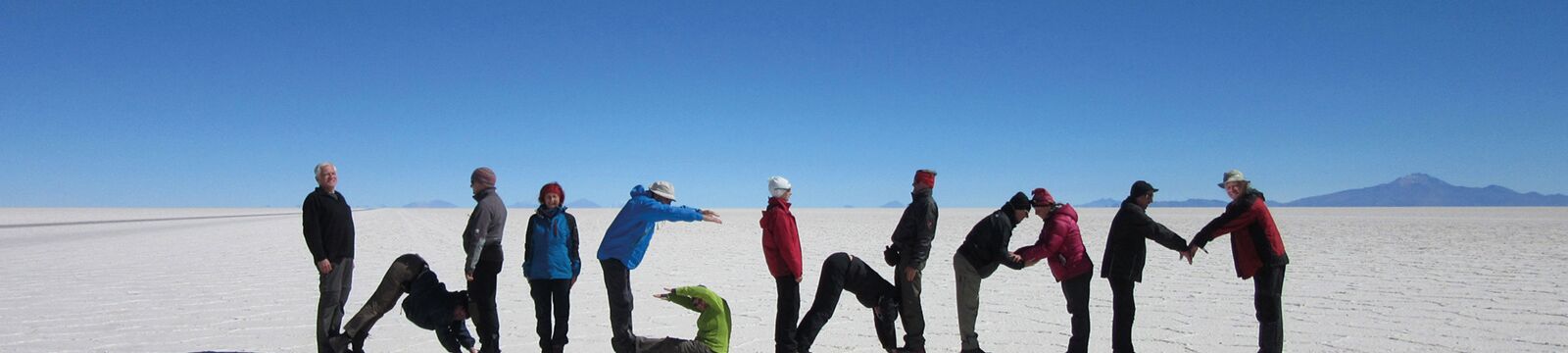 Der Salzee Salar de Uyuni bietet zahlreiche kuriose Fotomöglichkeiten