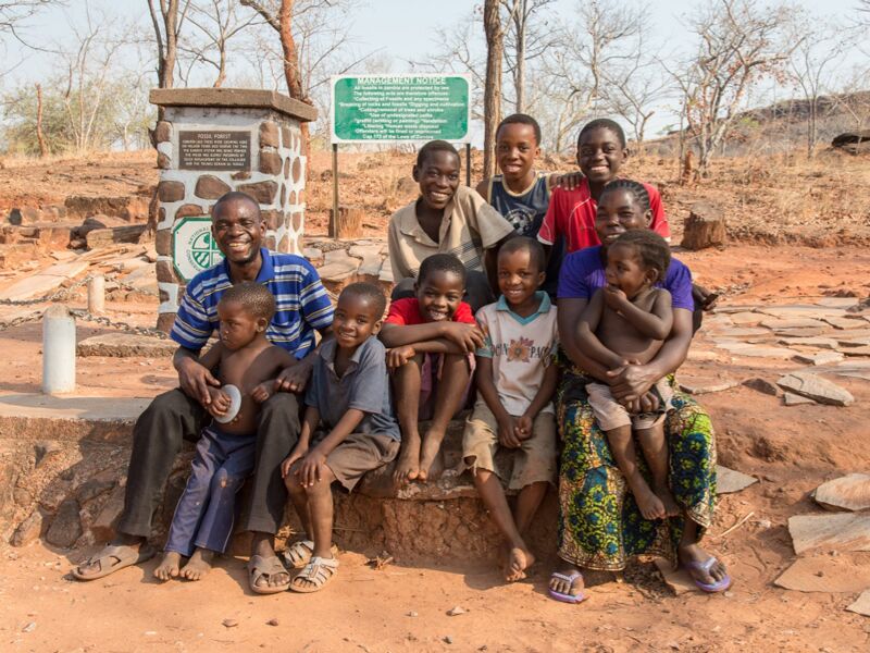 Begegnung mit Einheimischen in Zambia
